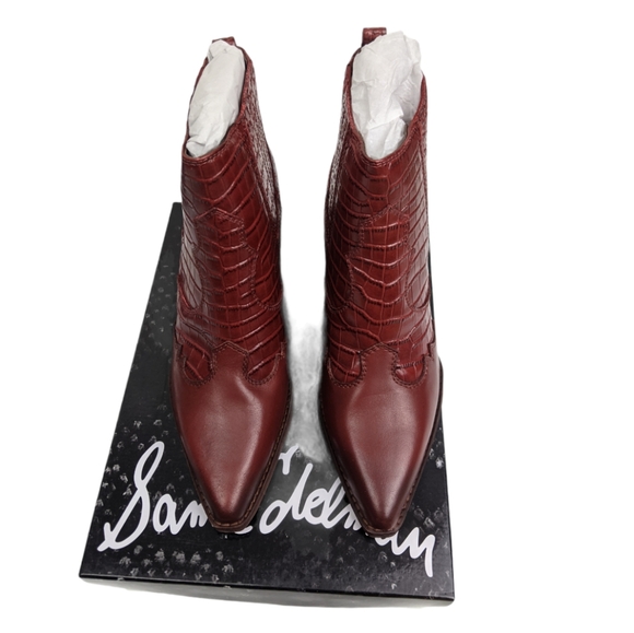 Anthropologie Sam Edelman Crock Leather Ankle Boots - Picture 2 of 6